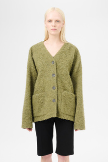 トップス OUR LEGACY KNITTED CARDIGAN Our Legacy - Big Cardigan Shadow Black Funky Acrylic