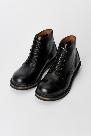 Our Legacy ブラックレザー ネクタイ A4244TBR Our Legacy - Tie Black Real Fake Leather