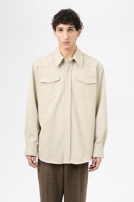 Our Legacy - Frontier Shirt Lucid Pistachio Rural Wool
