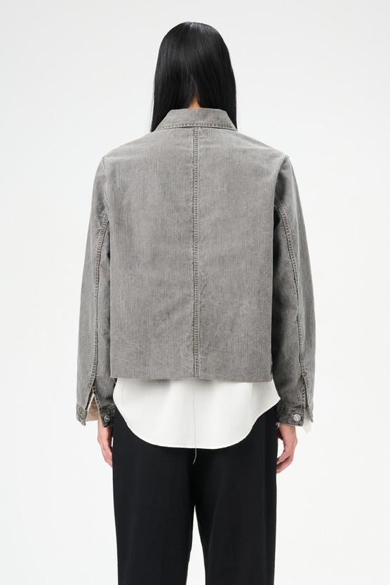 Our Legacy - Cut Rebirth Jacket Olive Pigment Coated Weave