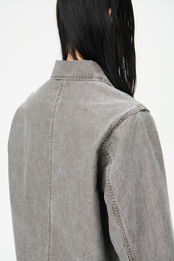 Our Legacy - Cut Rebirth Jacket Olive Pigment Coated Weave