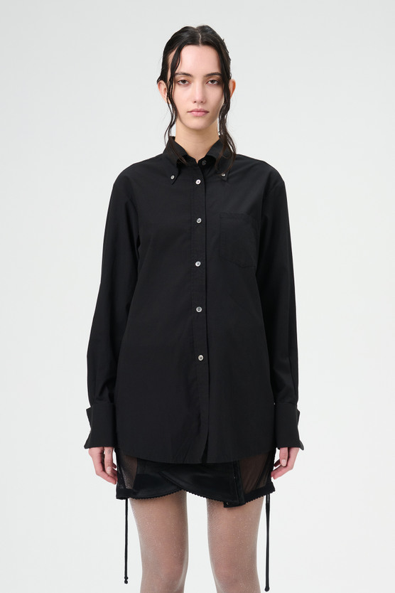 Our Legacy - Sincere Shirt French Black Liquid Poplin