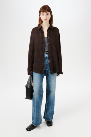 Favourite Shirt Dotted Print Cotton Silk