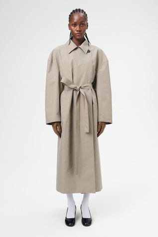 Court Coat Doubleganger Beige Mel Nylon
