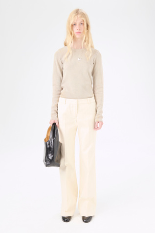 Hip Trouser Ecru Canal Stripe