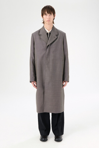 Uniform Coat Grey Atom Check Wool