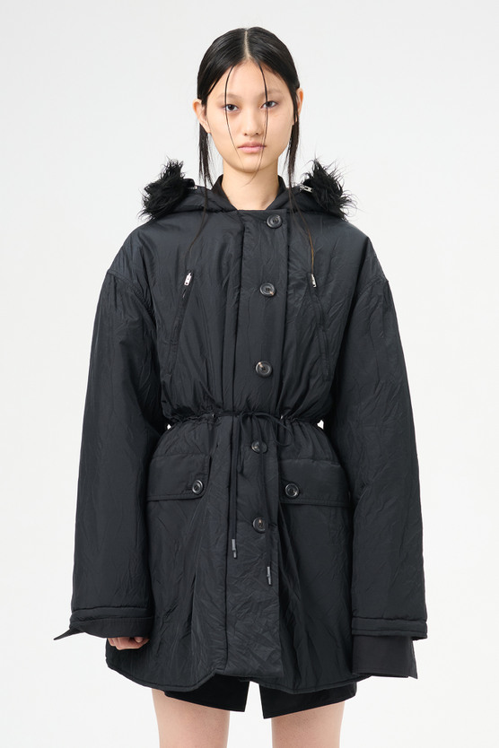 ジャケット・アウター OUR LEGACY SNORKLE PARKA 48 Our Legacy - Snorkle Parka Black Wax Mirage Tech
