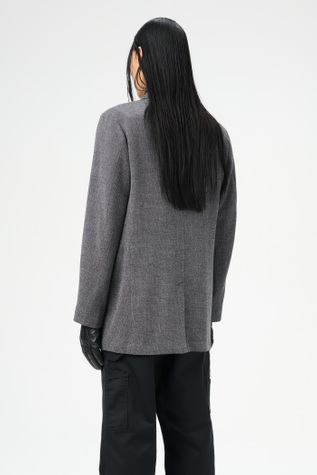 Our Legacy - Sharp DB Blazer Black TV Static Mouline Wool