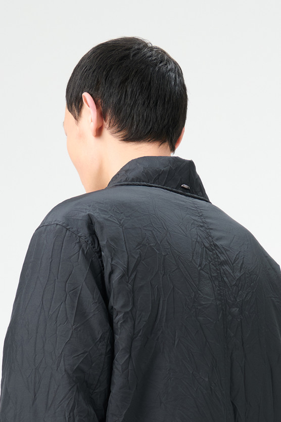 Our Legacy - Blithe Coat Shining Black Crinkle Solaro