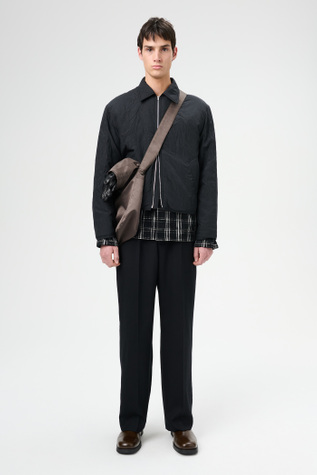 Slight Jacket Shining Black Crinkle Solaro