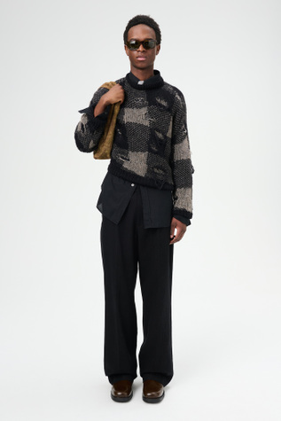Sonar Roundneck Black Destructive Gingham