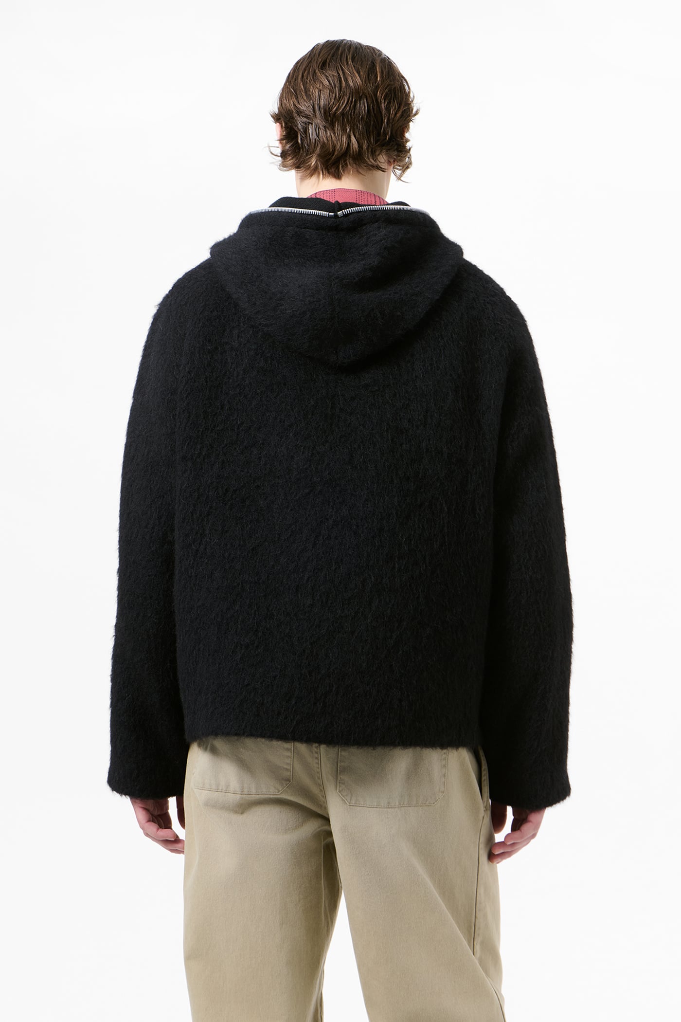 Our Legacy - Full Zip Hood Black Hairy Wool