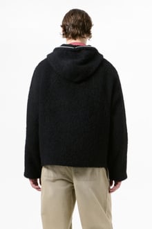 Our Legacy - Full Zip Hood Black Hairy Wool