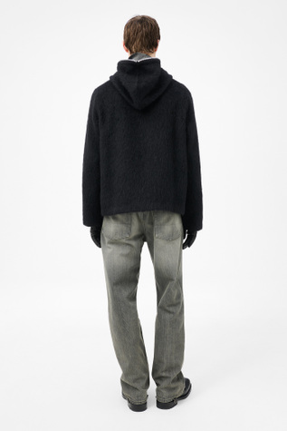 ジャケット・アウター OUR LEGACY FULL ZIP HOOD BOSTON CHECK 44 Our Legacy - Full Zip Hood Black Hairy Wool