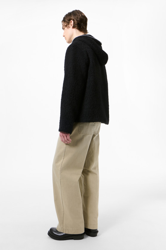 Our Legacy - Full Zip Hood Black Hairy Wool