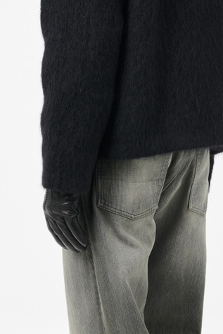 Our Legacy - Full Zip Hood Black Hairy Wool