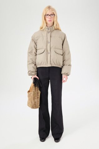 Cropped Inhale Puffa Doubleganger Beige Mel Nylon