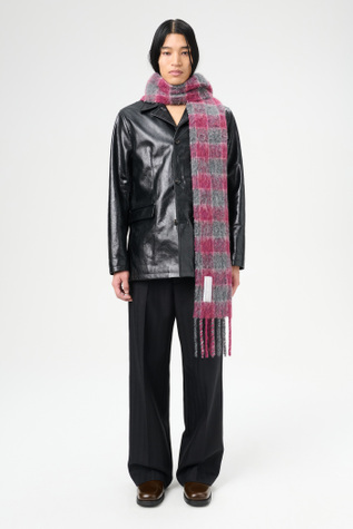 【OUR LEGACY】ESTATE SCARF / Black Check Our Legacy - Estate Scarf Black Fuzzy Alpaca