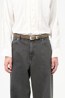 Our Legacy - 2 cm Belt Grau Leather