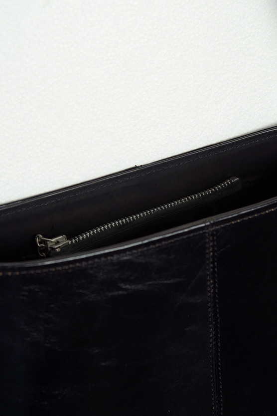 Our Legacy - Flat Bag True Dye Black Leather