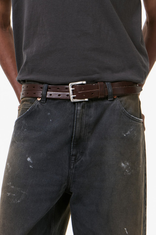 our legacy split belt ダークブラウン Our Legacy - Split Belt Oily Brown Leather
