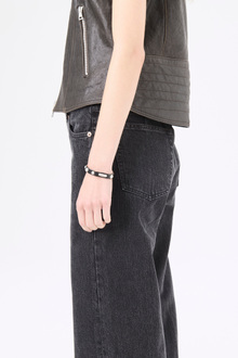 Our Legacy SUPERSLIM BRACELET ブレスレット Our Legacy - Super Slim Bracelet Deep Black Leather