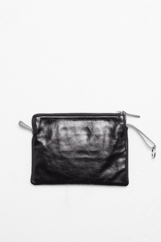 Our Legacy Natural Canvas Pouch with Black Leather Strap Our Legacy - Sling Bag Black Enzyme Canvas main image 4