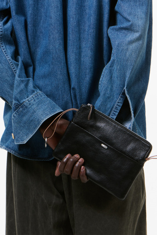 Our Legacy - Supporter Organizer True Dye Black Leather