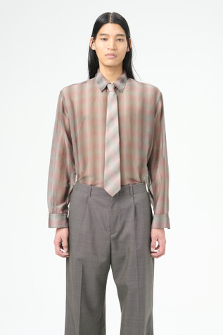 Our Legacy - Tie Screen Check Sheer Cotton Silk