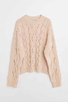Our Legacy - Cable Sonar Roundneck Delicate Pink Fisherman Wool