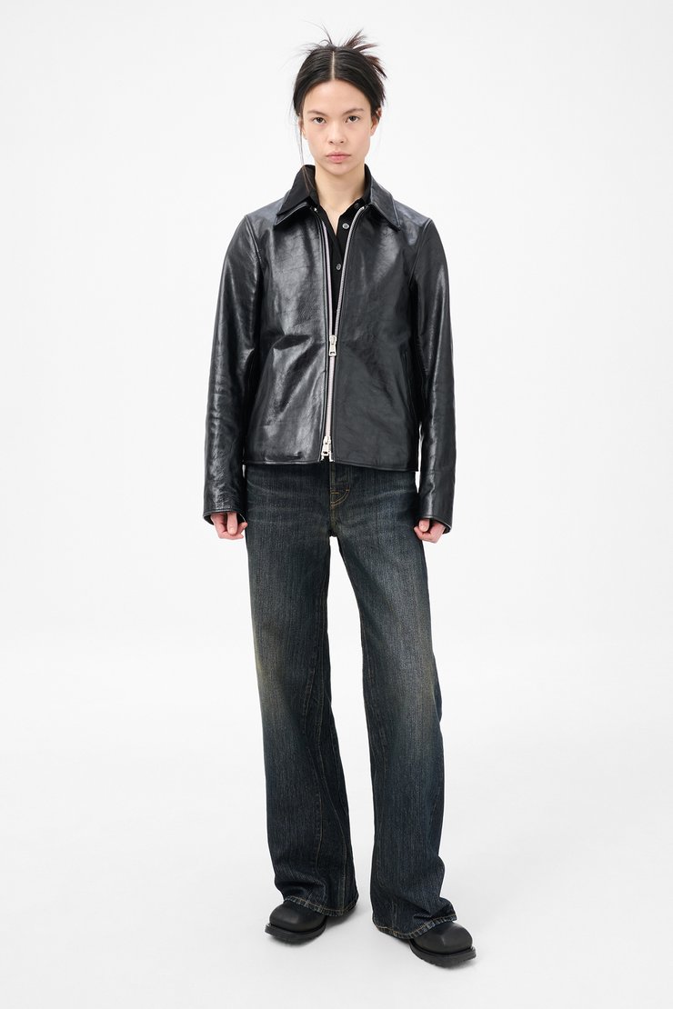 [LOW CLASSIC] / ☆ 24SS MINIATURE JACKET / BLACK Our Legacy - Mini Jacket Top Dyed Black Leather