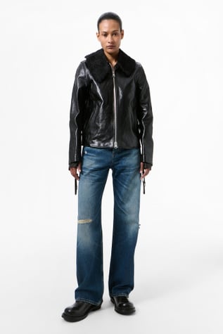 Our Legacy - Mini Jacket Top Dyed Black Leather