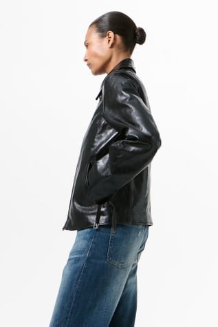Our Legacy - Mini Jacket Top Dyed Black Leather