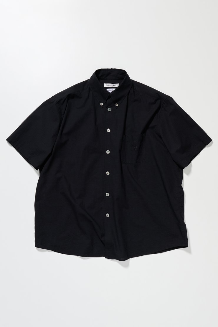 Our Legacy - Borrowed BD Shortsleeve Black Clean Seersucker