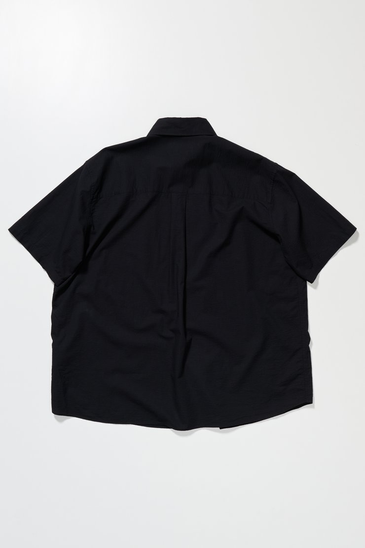 OUR LEGACY　Borrowed BD Shirt Seersu Our Legacy - Borrowed BD Shortsleeve Black Clean Seersucker