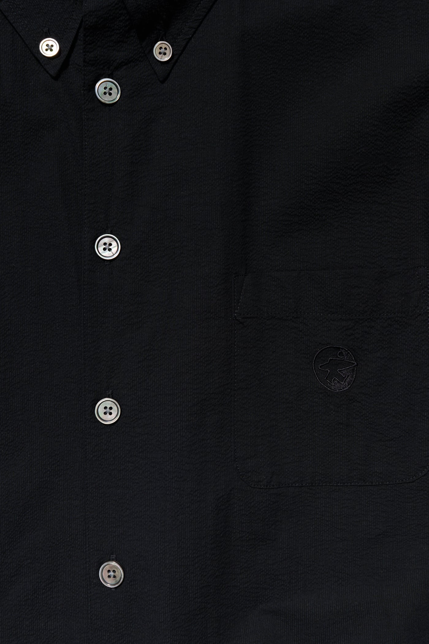 Our Legacy - Borrowed BD Shortsleeve Black Clean Seersucker