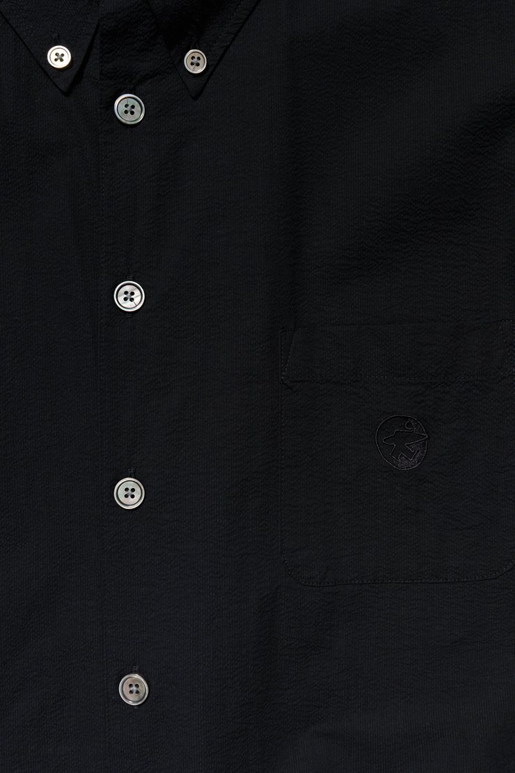 Our Legacy - Borrowed BD Shortsleeve Black Clean Seersucker