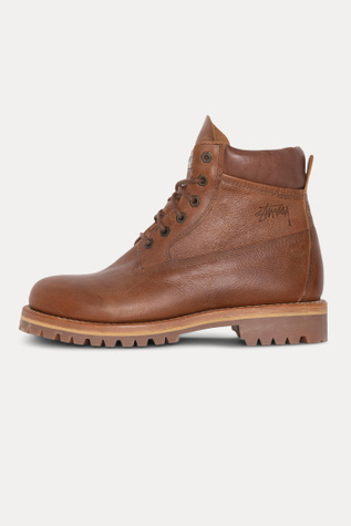 Lace Up Boot Oak Brown Leather