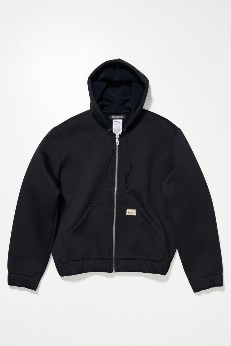 Our Legacy - Zip Hood Black Scuba