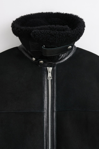 ジャケット・アウター OUR LEGACY PILOT JACKET 44 Our Legacy - Pilot Jacket Steel Green Shearling