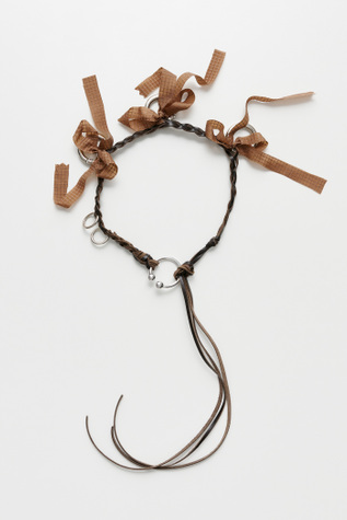 Bow Necklace Brown