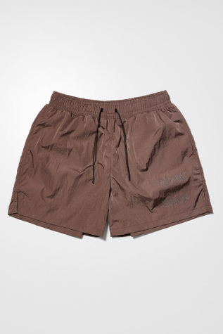 Running Shorts Oak Brown Nylon Taffeta
