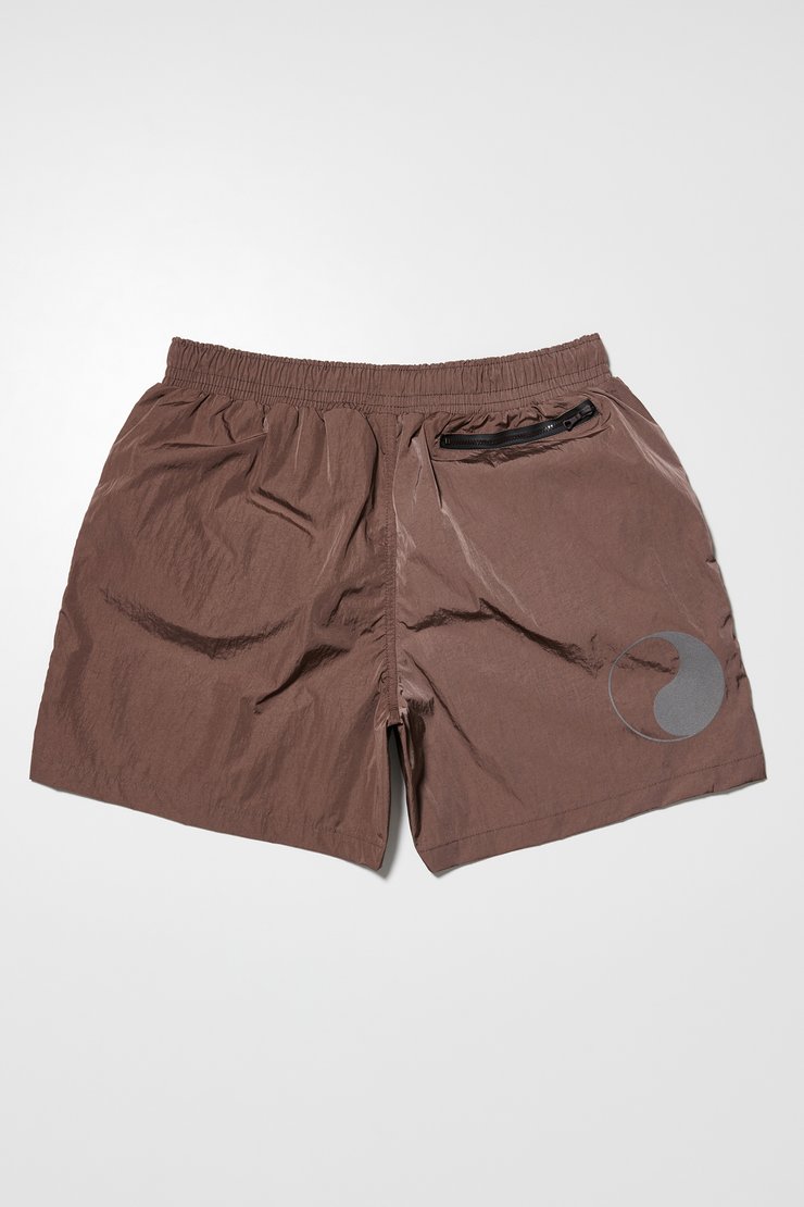 【OPEN YY】CRINKLED GATHER SHORTS BROWN OPEN YY Crinkled Gather Shorts | REVERSIBLE