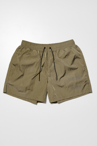 Running Shorts Olive Nylon Taffeta