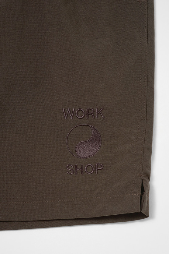 レッグウェア Our Legacy Short Chaps Our Legacy - Work Shop Work Shorts Chestnut Nylon Oxford