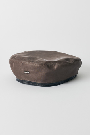 Beret Brown Wash Out Nylon