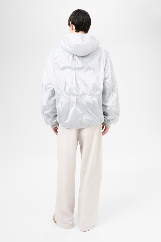 OUR LEGACY Exhale Puffa ジャケット シルバー OUR LEGACY | EXHALE PUFFA / VAPOR CREAM PARACHUTERIPSTOP