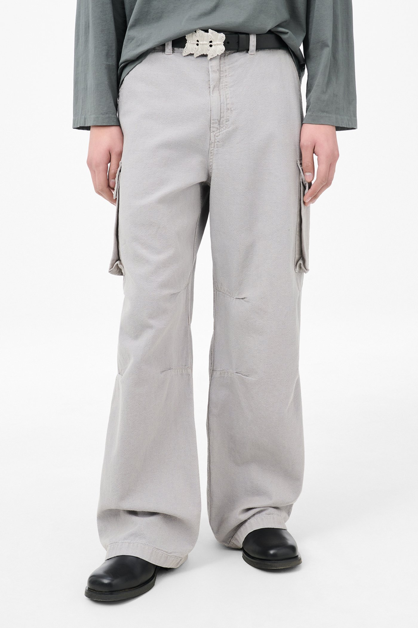 パンツ OUR LEGACY MOUNT CARGO Our Legacy - Mount Cargo Stone Gravel Draping Canvas