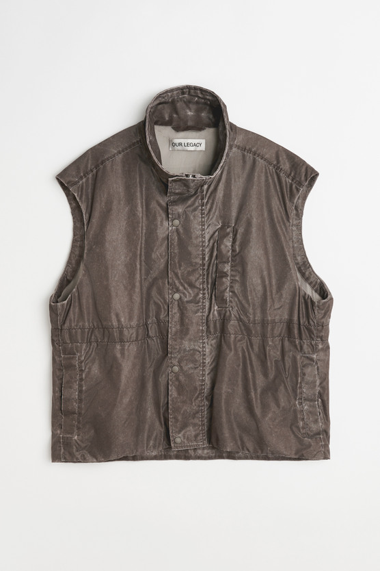 【関税込み】OUR LEGACY ブラウン Firm ベスト Our Legacy - Firm Vest Brown Wash Out Nylon