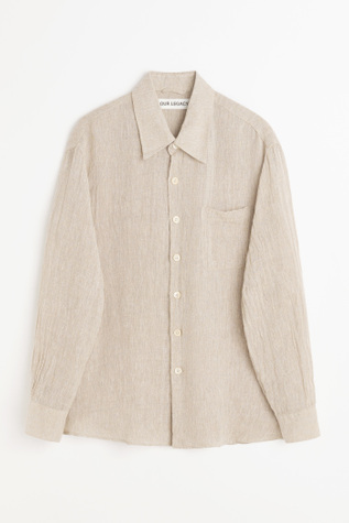 【OUR LEGACY】25SS ABOVE SHIRT LINEN 46 Beige Above Shirt by OUR LEGACY on Sale